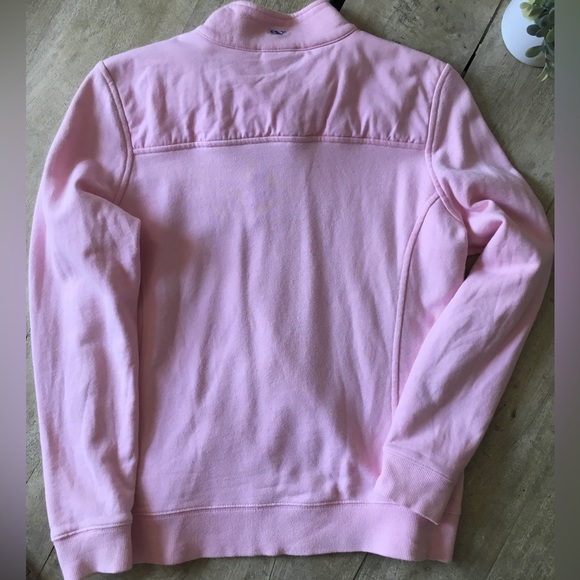 VINEYARD VINES Woman’s Pink Quarter Zip Sweatshirt - Picture 2 of 7